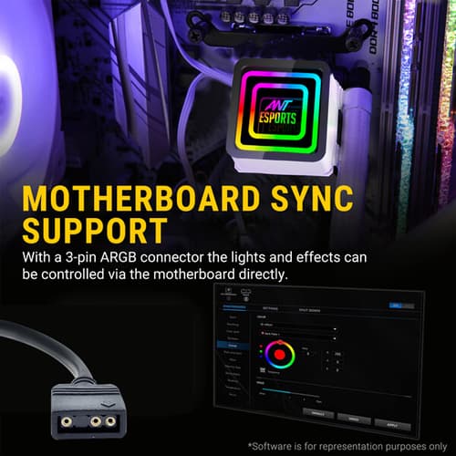 Ant Esports ICE-Infinite ARGB 360mm White CPU Liquid Cooler